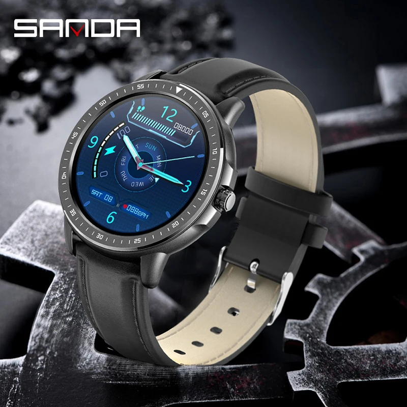 Gorben-reloj inteligente unisex, accesorio de pulsera resistente al agua con control del ritmo cardíaco y del sueño, Bluetooth, conexión IOS y Android, modelo CF19, SW001