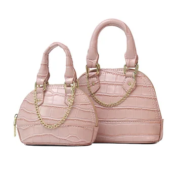 

New Arrival Hot Sales Classic Crocodile Leather Shell Bags Mini Shoulder Handbag Fashion Lady Tote Purse