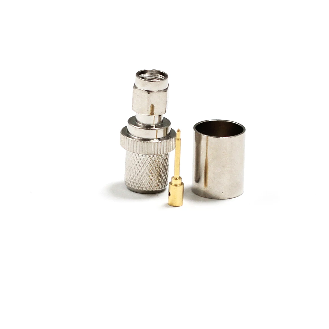 

1PC New SMA Male Plug Connector Crimp With For RG8 RG213 LMR400 Straight Nickelplated Wholesale