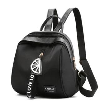 

Female Soft Nylon Mini Backpacks Students Lemon Pendant Shoulder Schoolbags Women Small Travel Bag Backpack Bags for Women 2020