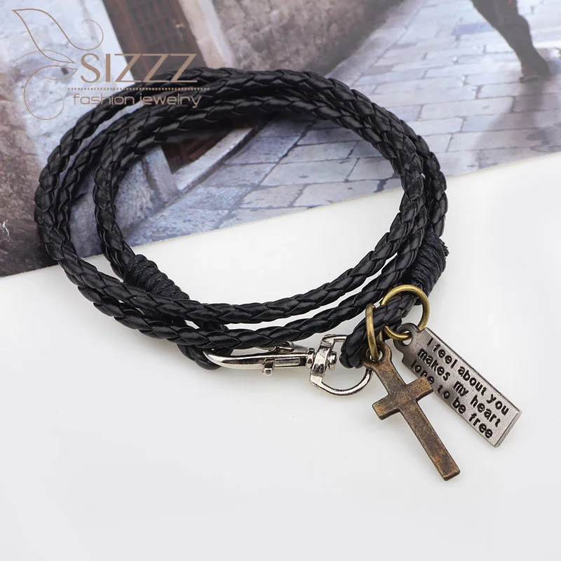 SIZZZ 2019 корейский стиль крест кожа оригинальные ювелирные изделия Национальный