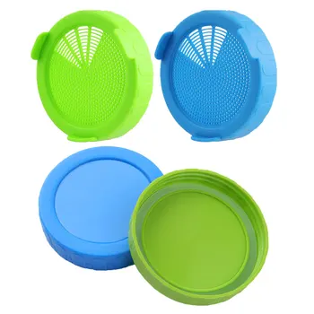 

2Pcs Germination Cover Vegetable Growing Seed Sprouting Lid 2Pcs Leakproof Replacement Caps Lids for Mason Jars Drinking Jars