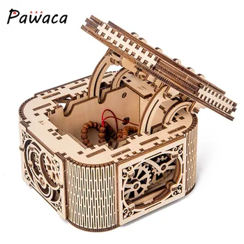 

DIY Assembled Wood Toy 3D Assembled Wood Puzzle Jewelry Box Creative Toy Exquisite Gift for Children and Adult