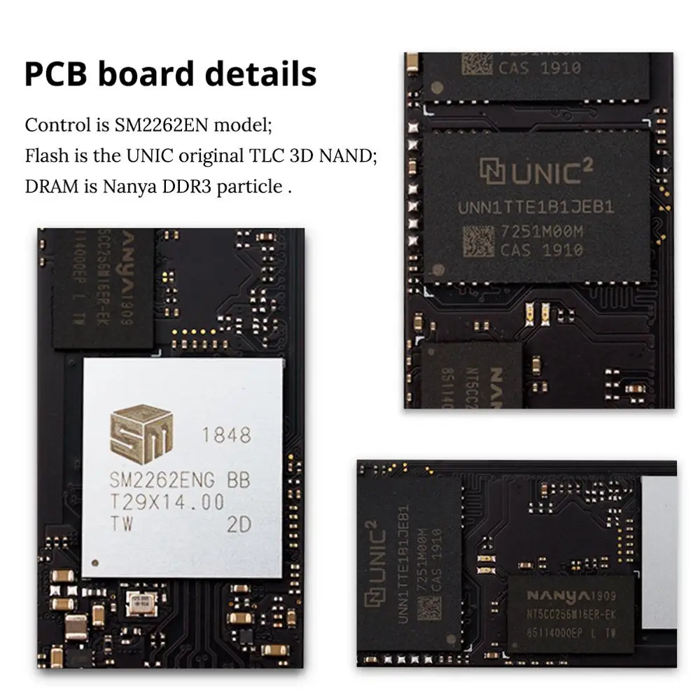 SSD жесткий диск M2 1 ТБ 512 GB PCIe NVME C2000 Pro ноутбук Настольный pci e Gen 3 4x4|Внутренние