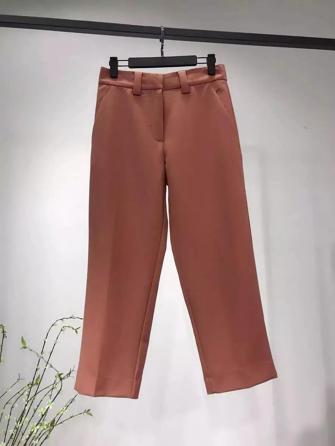 Pants Новинка, осенне-зимний розовый костюм, деловой костюм, блейзер, пальто, Топ или длинные штаны, Офисная Дамская Рабочая модная одежда - Цвет: Pants