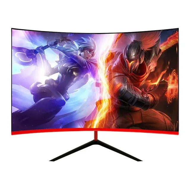 IPS LCD 커브드 스크린 모니터, 게이머를 위한 고해상도 게이밍 디스플레이와 현대적인 디자인, 눈의 피로로부터 보호
