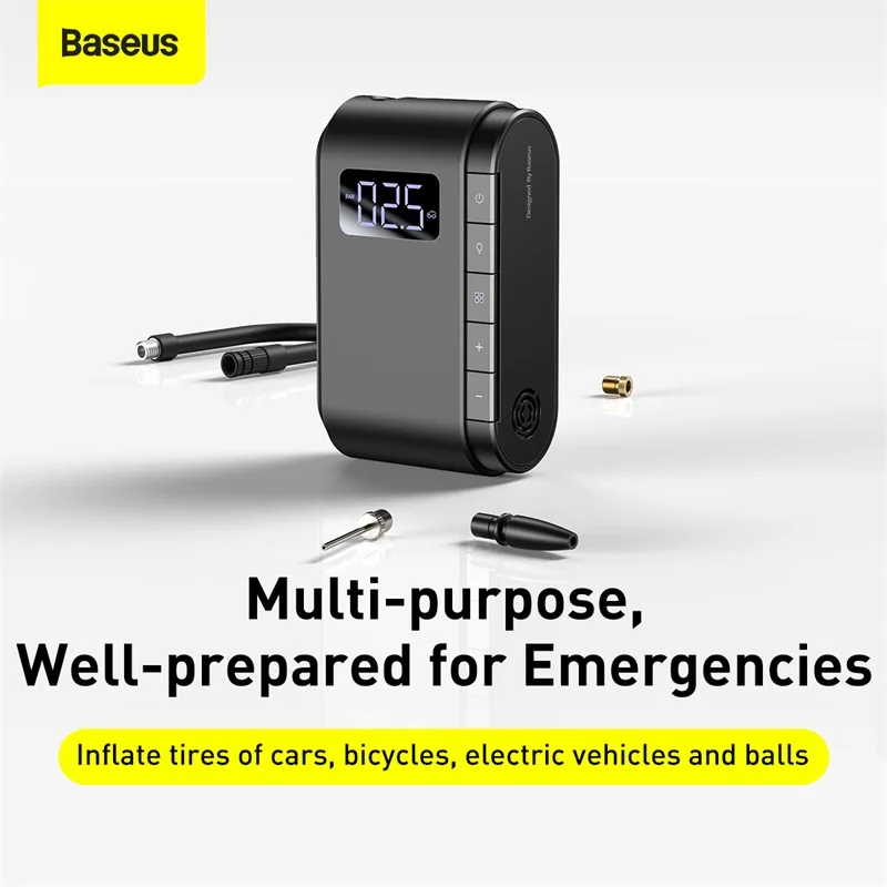 

Baseus Wireless Electric Inflatable Pump For Car Portable Air Compressor For Motorcycle Bicycle Tire Inflator Air Pump for Balls