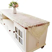 

Table Runner Modern Luxury Tablecloth Flag Shoe Lace Embroidery Table cover Modern Gold Table Runner camino de mesa moderno R003