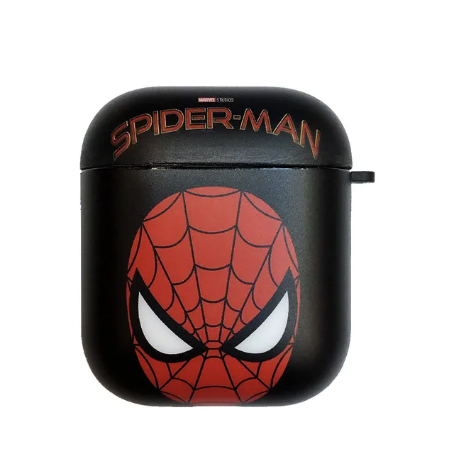 Для Apple AirPods Bluetooth беспроводные наушники герой Marvel Железный человек Человек-паук чехол для Air Pods 1 2 крышки зарядных ящики