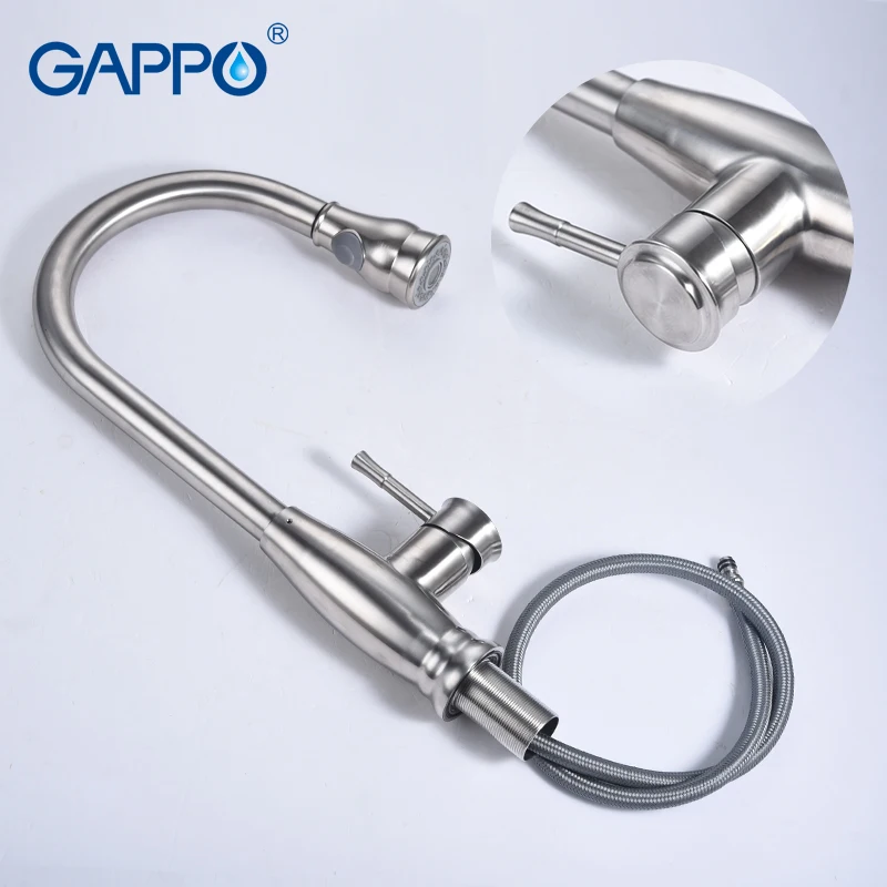 GAPPO 304 кухонные смесители из нержавеющей стали для холодной и горячей воды, краны для раковины, смесители для воды, смесители для раковины, смесители для раковины, водопады