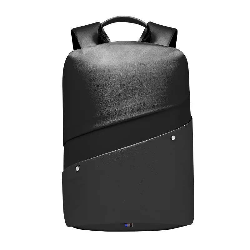 Одноцветный рюкзак с защитой от кражи, USB, внешняя зарядка, 15,6 дюймов, рюкзак для ноутбука, мужской, водонепроницаемый, женский, школьный рюкзак, сумки для подростков - Color: Black