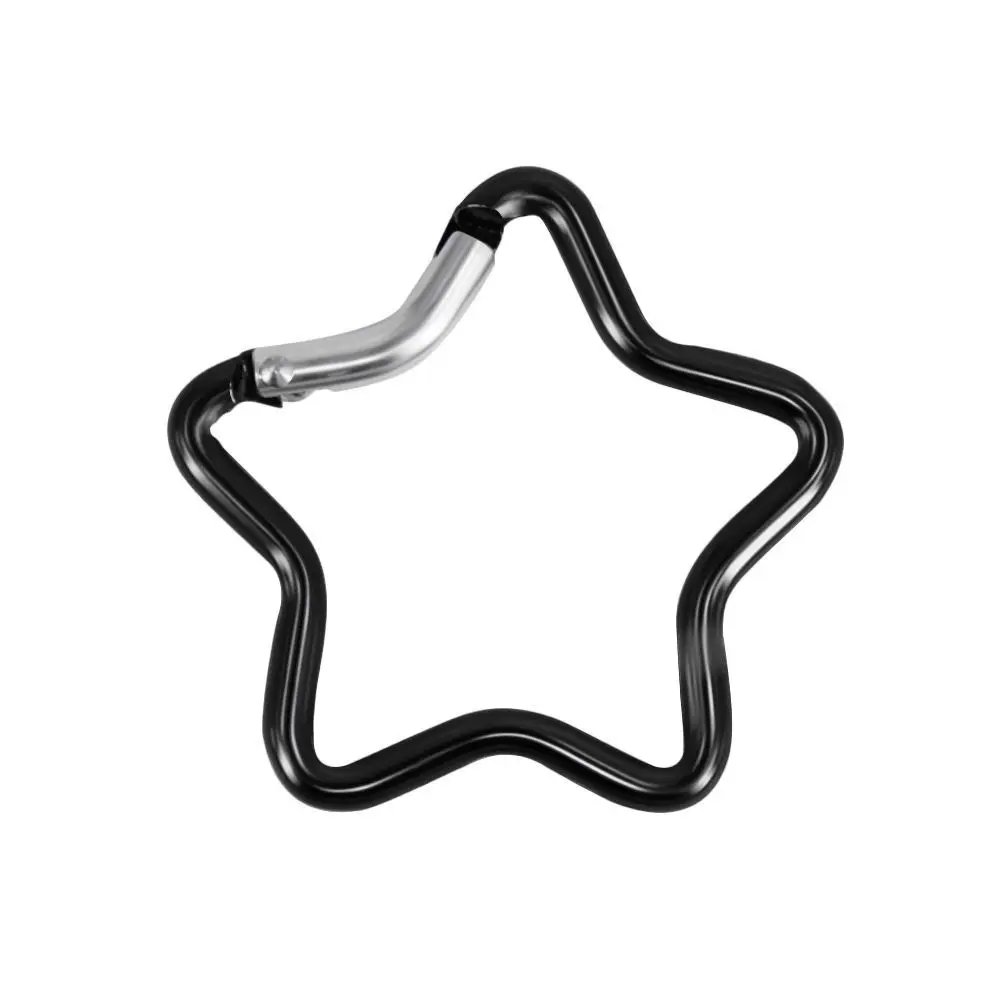 Five-pointed Star Shaped Aluminum Carabiner Key Chain Clip 1/3/5 Pcs