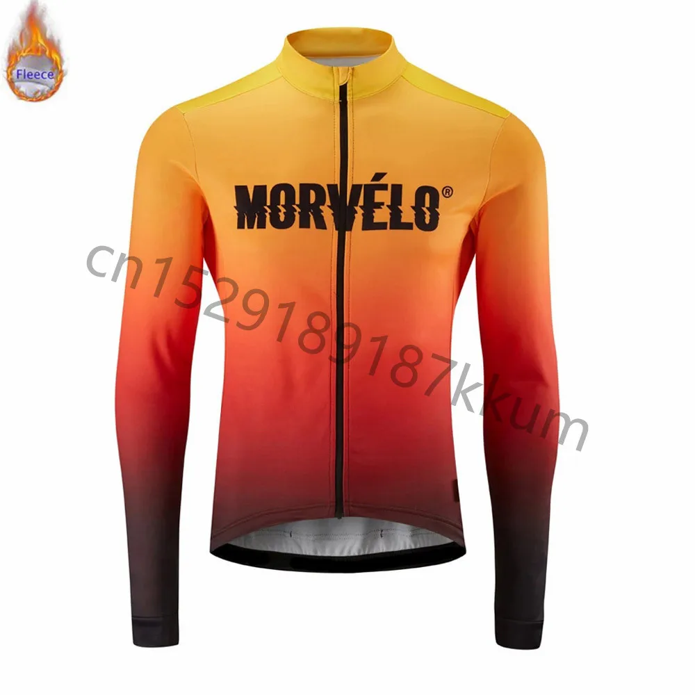 Теплый Pro team Зимняя Теплая Флисовая одежда для велоспорта Morvelo Мужской трикотажный костюм для прогулок верховой езды на велосипеде MTB Одежда комбинезон комплект