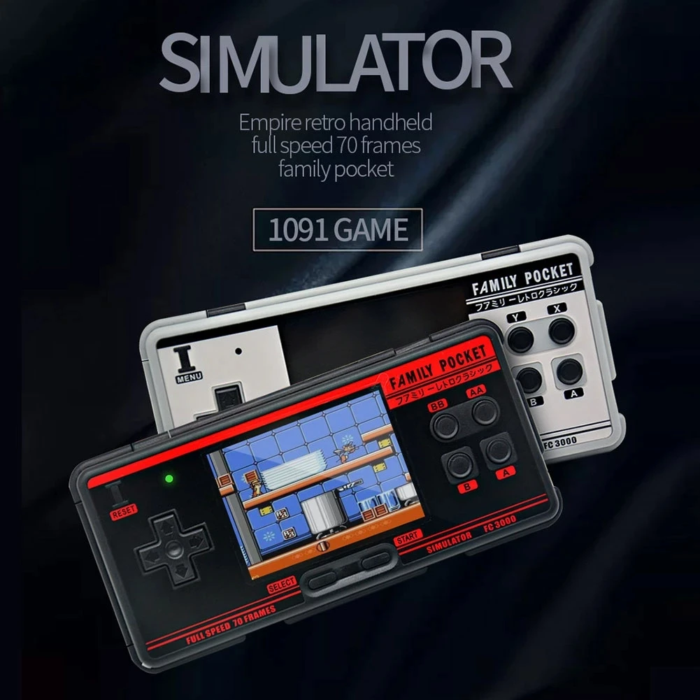 2022 FC3000 V2 IPS экран портативная игровая консоль женская с 4000 + Ретро игры 10 симуляторов Карманный игровой плеер