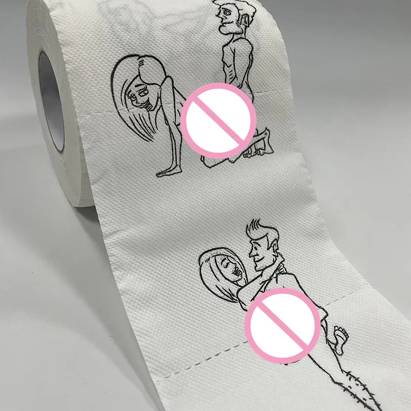 1 roll Household Fun Noverlty Paper sBath Tissue Bathroom Soft 3 Ply Fashion Funny Toilet Paper Bulk Rolls
