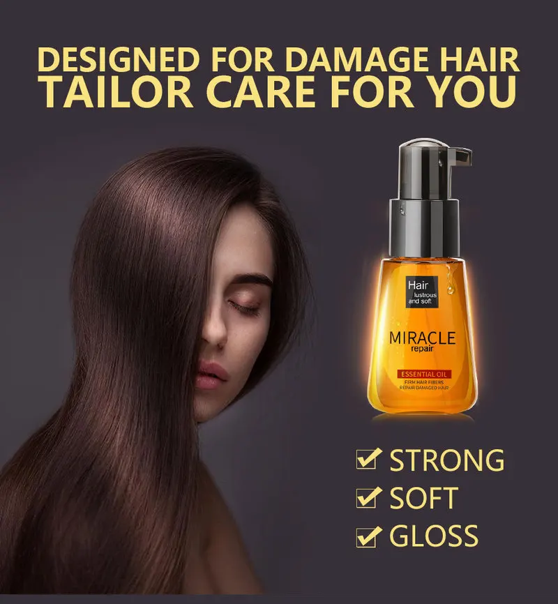 70ml Organic New Morocco Argan Oil Hair Repairing Damaged Hair Growth Treatment Prevent Hair Loss Products for Woman TSLM1