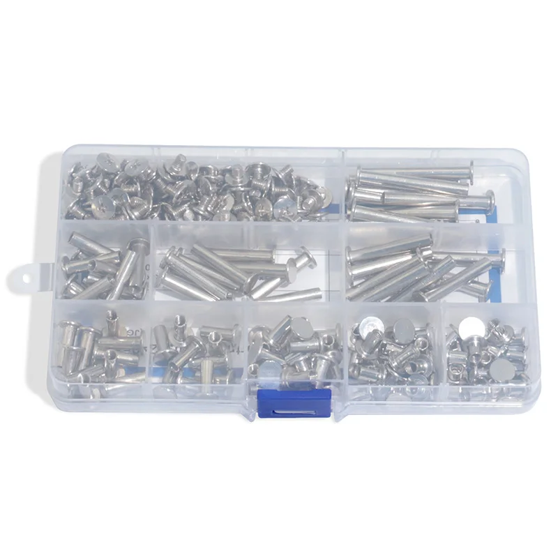 240 шт. набор винтов с никелевым покрытием заклепками|screw kit|snap rivetbinding screw |