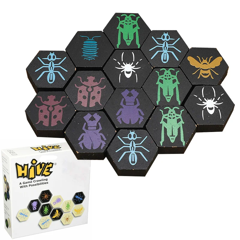 High Quality Wooden Hive Board Game 2 Players Family/Party Parents with Children Funny Game Entertainment Made High Quality Wooden Hive Board Game 2 Players Family/Party Parents with Children Funny Game Entertainment Made