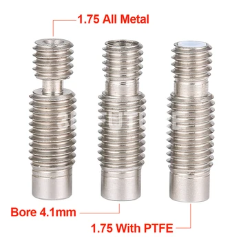 

3D Printer E3D V6 Heat Break Hotend Throat For 1.75/4.1mm All-Metal / with PTFE, Stainless Steel Remote Feeding Tube Pipes