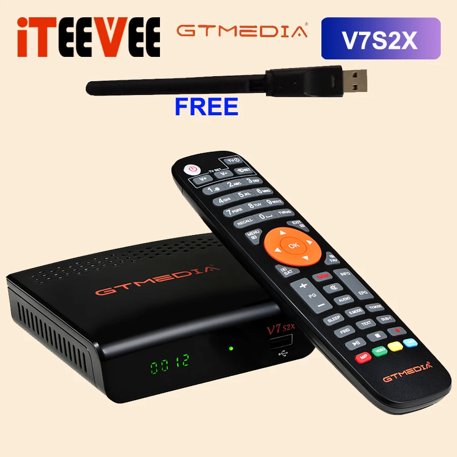 Satellite-Receiver Gtmedia V7s2x DVB-S2 with Usb-Wifi-Upgrade HD Full-Hd S2x/no-App New-Arrival