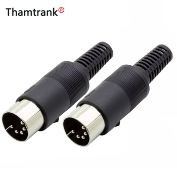 

10pcs/lot 5 Pin DIN Male Connector 5 Pin DIN Plug Jack with Plastic Handle Keyboard Cable Connector Adapter Wholesales
