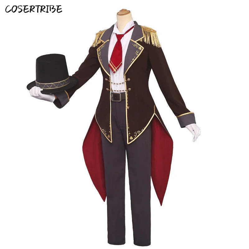 Аниме «Мой герой», магический волшебник Todoroki Shoto, великолепная униформа+ шляпа, карнавальный костюм на Хэллоуин,, новинка - Цвет: Todoroki Shoto