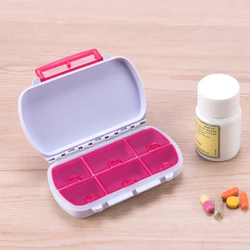 

Separator For Tablets Pill Box 6 Days Waterproof Seal Mini Travel Pills Case Tablet Divider Medicine Container Drug Storage