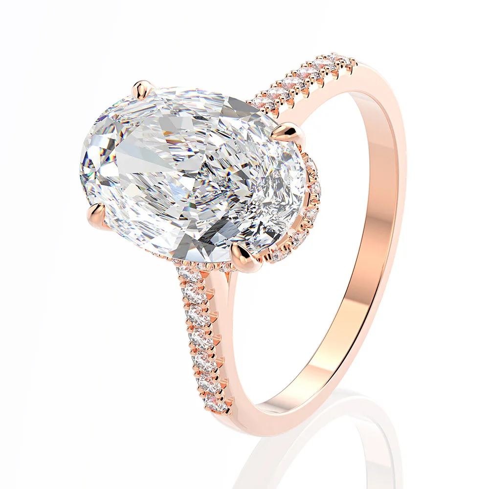 925 Sterling Silver Wedding Rings Finger Luxury oval cut 3ct Diamond Rings For Women Engagement gemstone Jewelry silver ring wedding rings silver rings