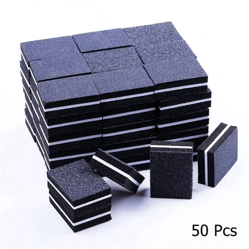 

Mini Nail File Block Colorful Sponge lot Double-sided 10/25/50pcs Manicure Tools