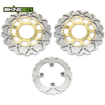 

BIKINGBOY For HONDA CB 900 919 F Hornet 2002 2003 2004 2005 2006 F2-F6 Wavy / Round Floating Front Rear Brake Discs Disks Rotors