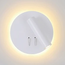 Светодиодный настенный светильник, светильник для чтения, светильник для спальни, кабинета, гостиной, бра, регулируемый с выключателем, прикроватный настенный светильник, теплый Li