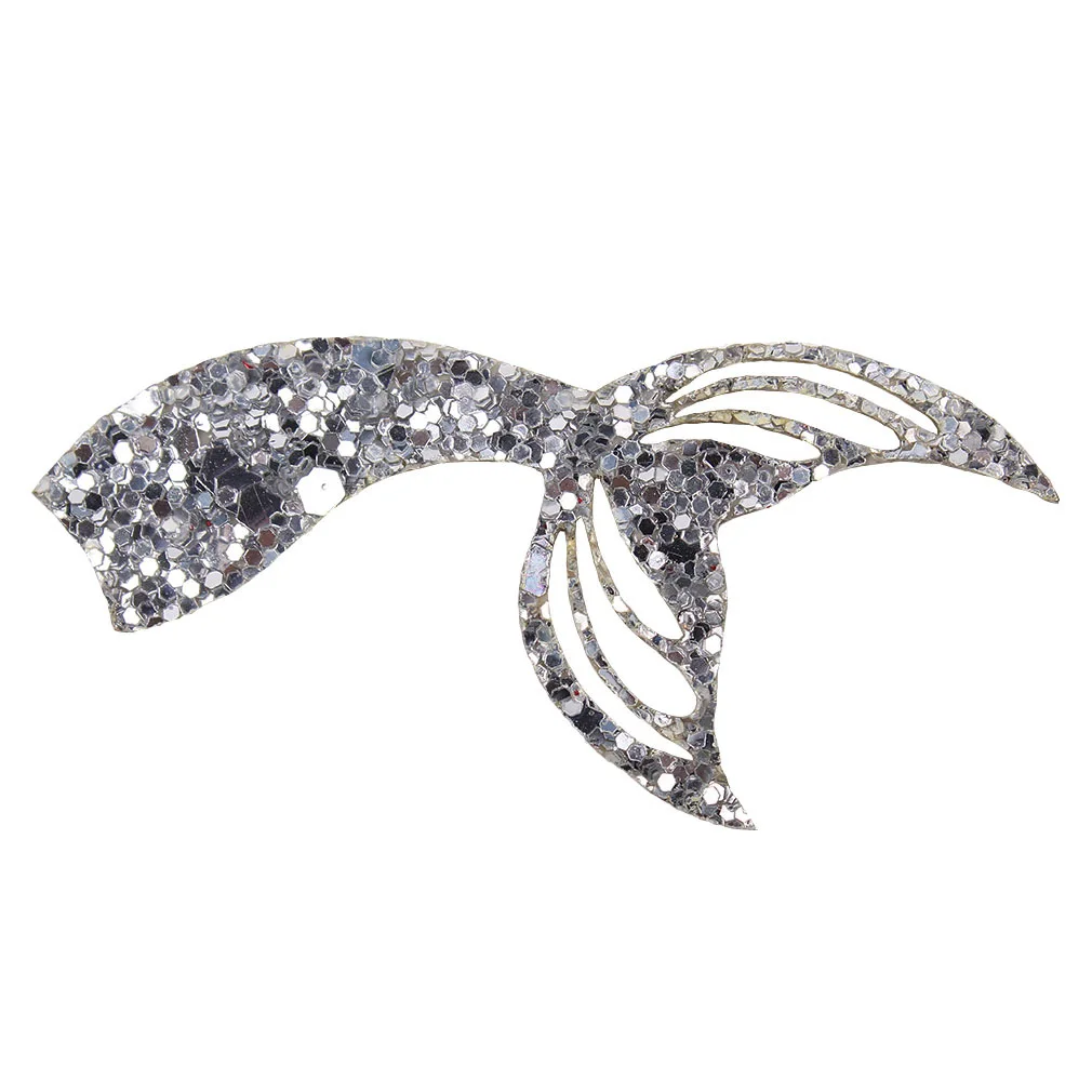 David accessories 20 шт./лот 5,5*3 см Лоскутная блестящая Русалка патч подвеска «сделай сам» с бантом Сумка Материал, украшение дома, 20Yc7651 - Цвет: 1090816005