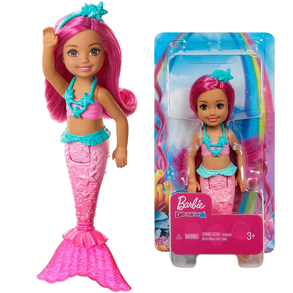 

GJJ86 Dreamtopia Chelsea Mermaid Doll 6.5-inch with Pink Hair and Tail Multicolor for Kids Christmas Gift