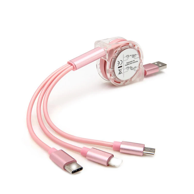 Usb кабель для зарядки samsung huawei все-в-одном выдвижной кабель для xiaomi Портативный micro type-c кабель для быстрой зарядки