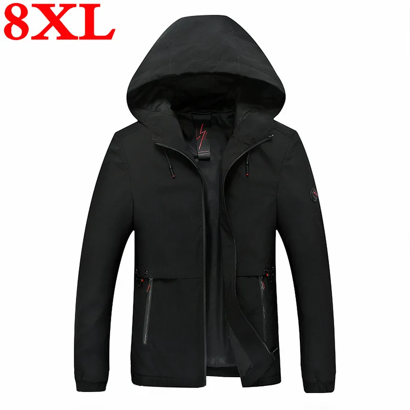 Большой плюс размер 8XL 7XL 6XL высокое качество повседневные куртки осеннее пальто Мужская Спортивная одежда Мужская модная куртка