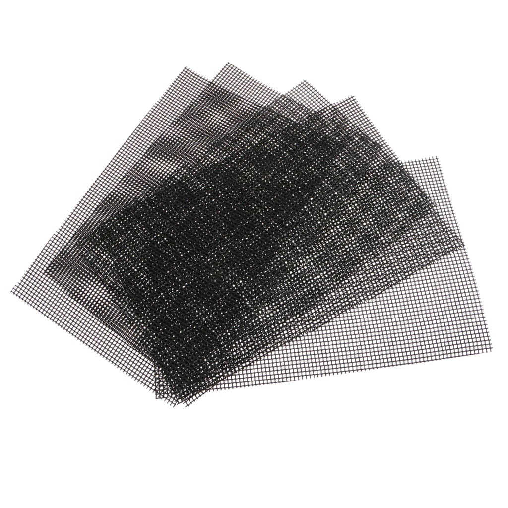 5 x Black Flwerpot Bottom Net Bonsai Mesh Sheet Plastic Drainage Net Plant Care