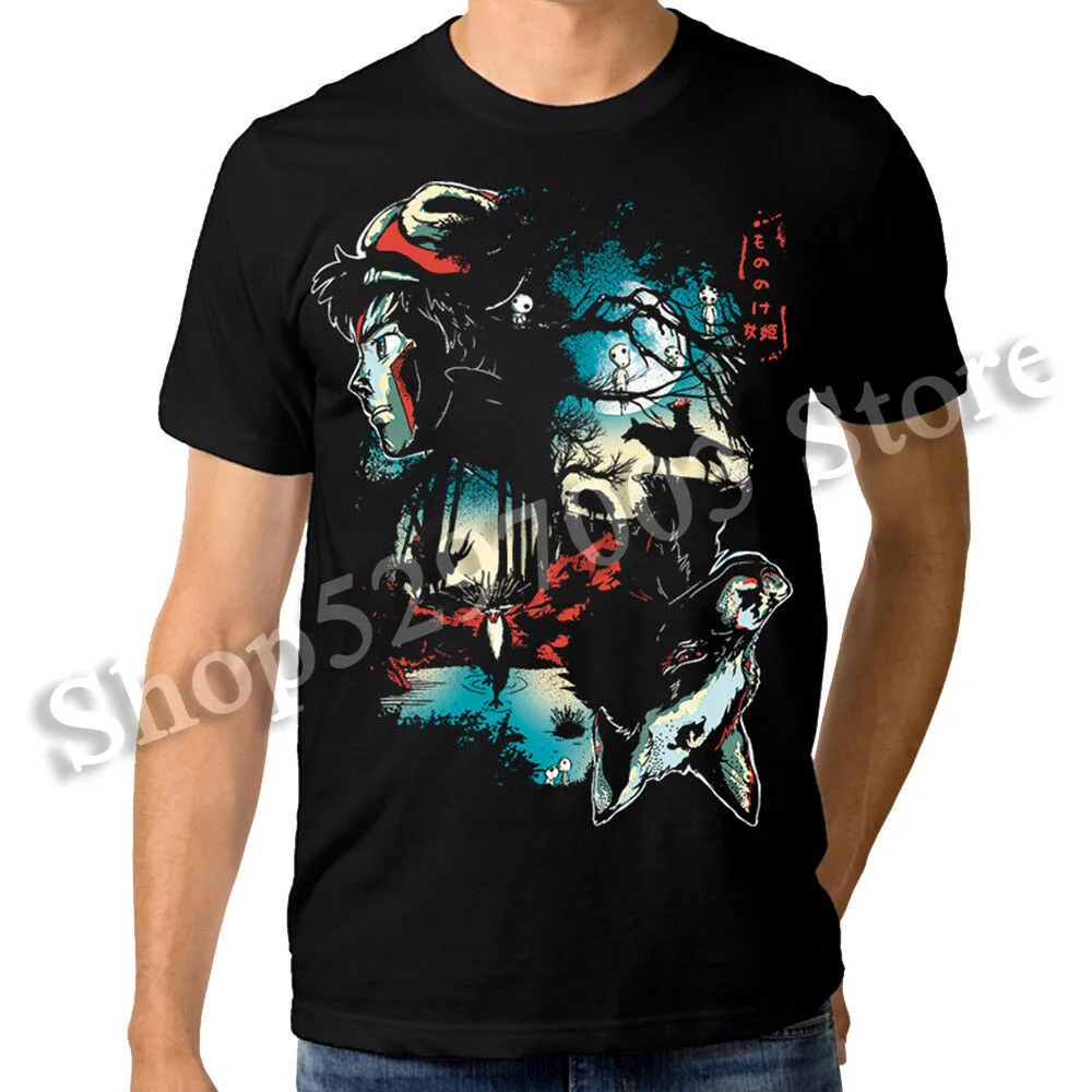 Princess Mononoke T-Shirt Studio Ghibli Anime Tee Men'S Women'S All Sizes Male Female Shirt |