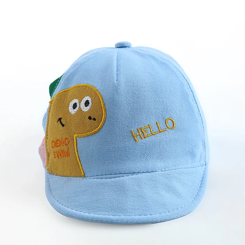Summer Baby Hat Cartoon Dinosaur Baby Boy Baseball Cap Soft Cotton Outdoor Infant Girls Sun Hats