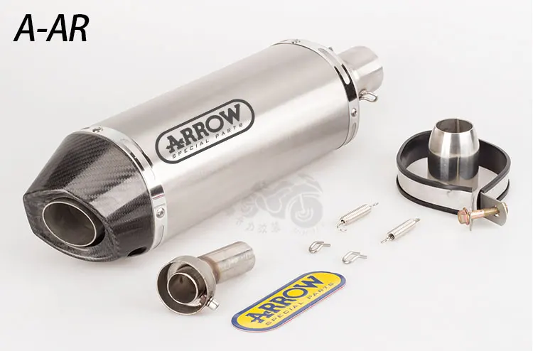 480 мм moto rcycle Akrapovic стрела углеродного волокна головка выхлопная труба moto TMAX500 TMAX530 XMAX300 плюс длинное большое смещение - Цвет: A-AR