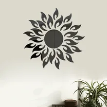  Sun Mirror Wall Sticker 3D TV Background Stickers DIY Wall Decor Decal Stickers Art Mural bedroom Bath Room Decoration mirror 
