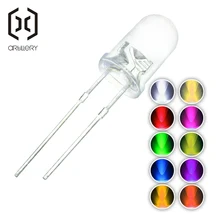 100 шт./лот F5 10 цветов 5 мм круглый зеленый/желтый/синий/белый/красный/теплый белый/оранжевый/фиолетовый/розовый/желтый зеленый светодиодный светильник Диод комплект