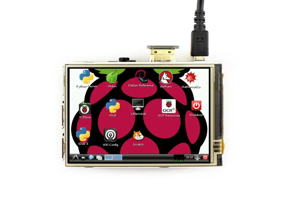 Waveshare 3 5 дюймовый HDMI LCD резистивный сенсорный экран 480x320 Высокое Разрешение
