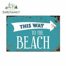 ^#Cheap EARLFAMILY 13cm x 8.7cm for This Way To The Beach Vintage Sign Car Stickers Vinyl Graphics RV VAN Car JDM Accessories Waterproof ^#Cheap EARLFAMILY 13cm x 8.7cm for This Way To The Beach Vintage Sign Car Stickers Vinyl Graphics RV VAN Car JDM Accessories Waterproof