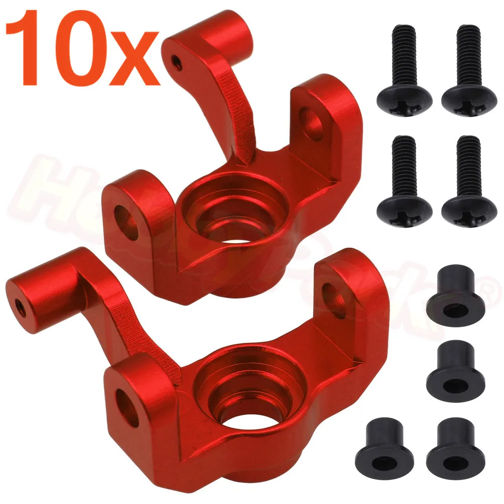 10x Aluminum Steering Hub Carrier Knuckle (L/R) 0005 For WLtoys 1/12 Scale RC Model Car 12428 12423 Crawler Short Course Truck | Игрушки и