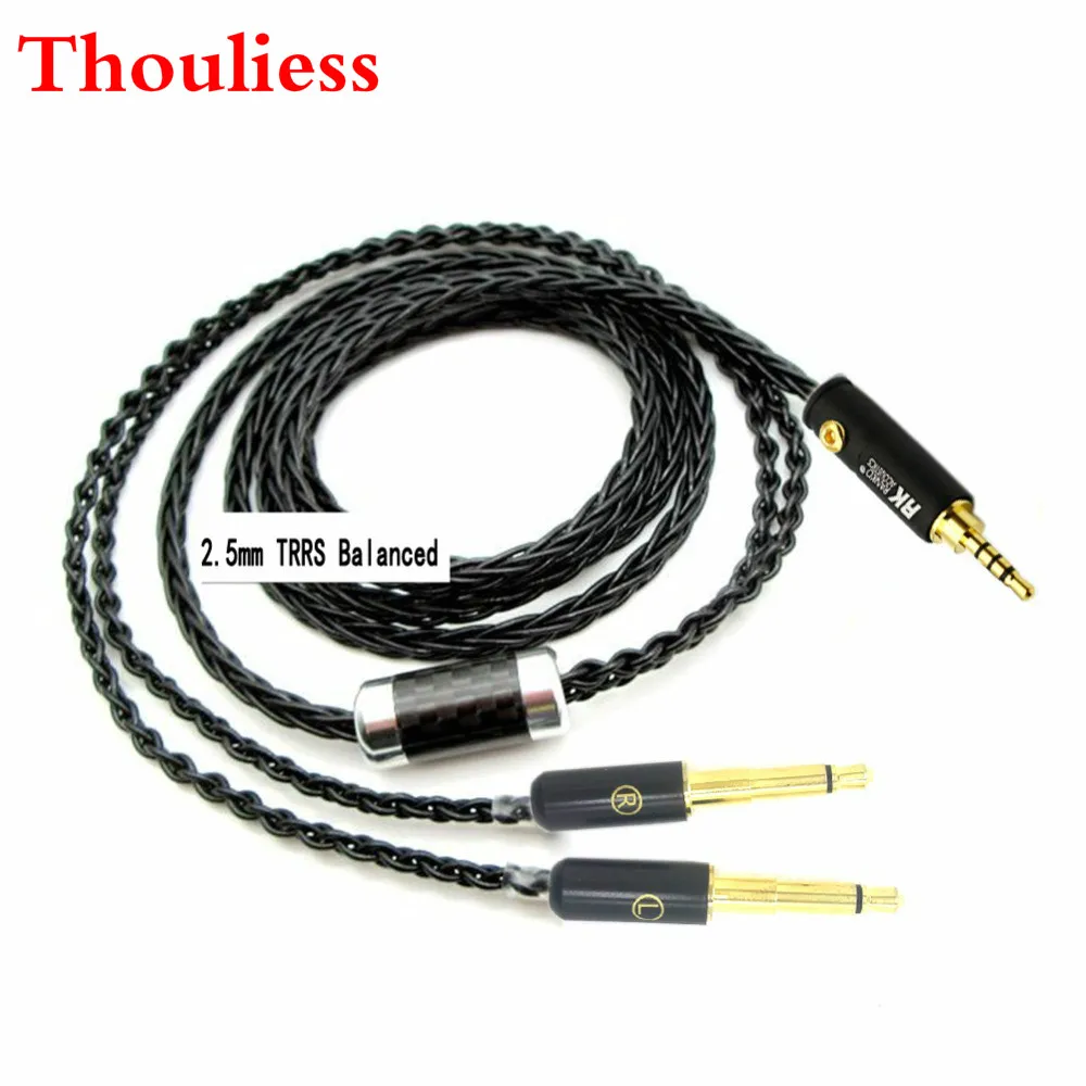 Thouliess Handmade 8 Cores 2 5 4 4mm Balanced Upgrade Cable for Meze 99 Classics T1P T5P t1 d8000 MDR Z7 D600 D7100 Headphone