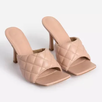 

2020 New High-heeled Sandals for Women's Plus Size Open Toe Stiletto Slippers