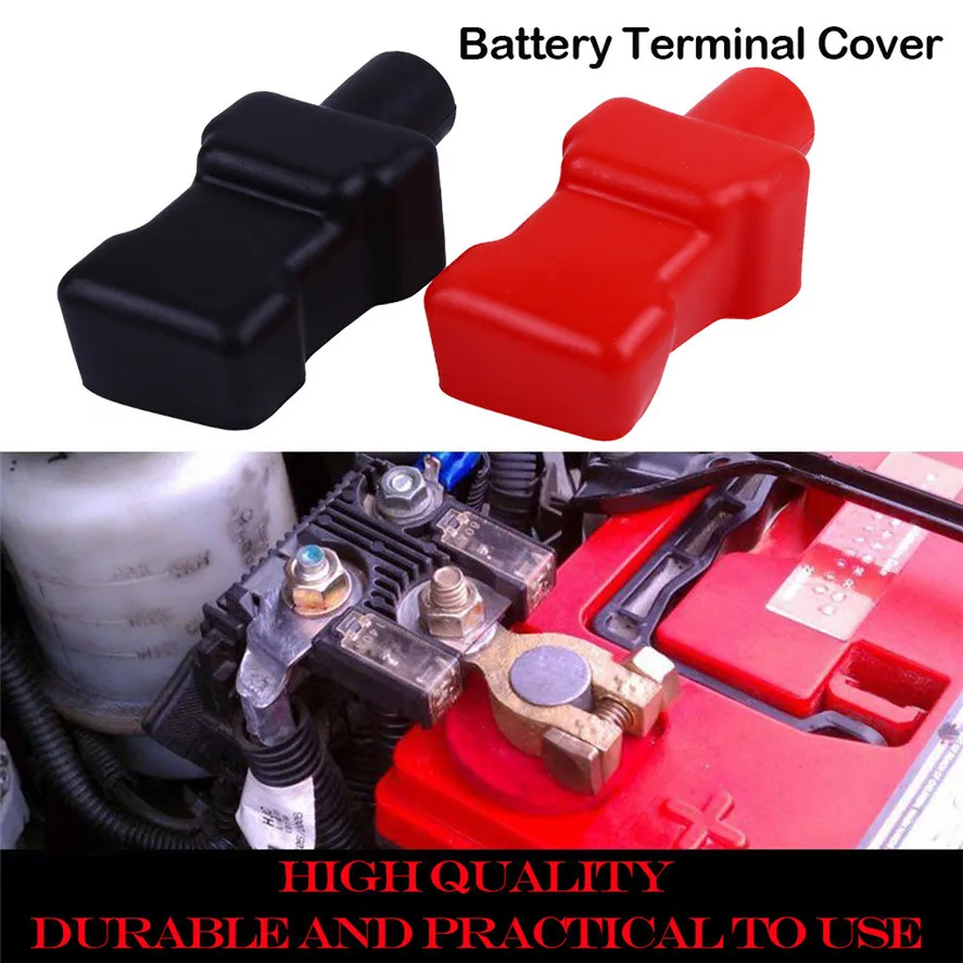 

New Universal Car Battery Terminal 2 pc Car Battery Negative Positive Terminal Covers Cap Boat Insulating Protector 0905#20