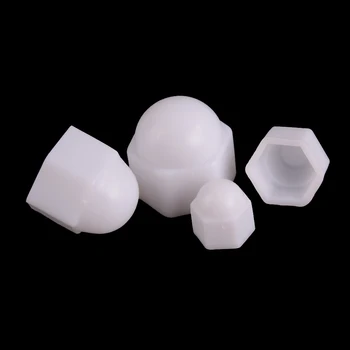 

10pcs Nuts Protection Cover Nuts M6 M8 M10 M12 White Dome Bolt Nut Protection Caps Cover Hex Hexagon Nuts Cap