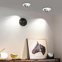 Светодиодный светильник AC85-265V светодиодный регулируемый угол поворота складной потолочный светильник алюминиевый абажур светодиодный светильник