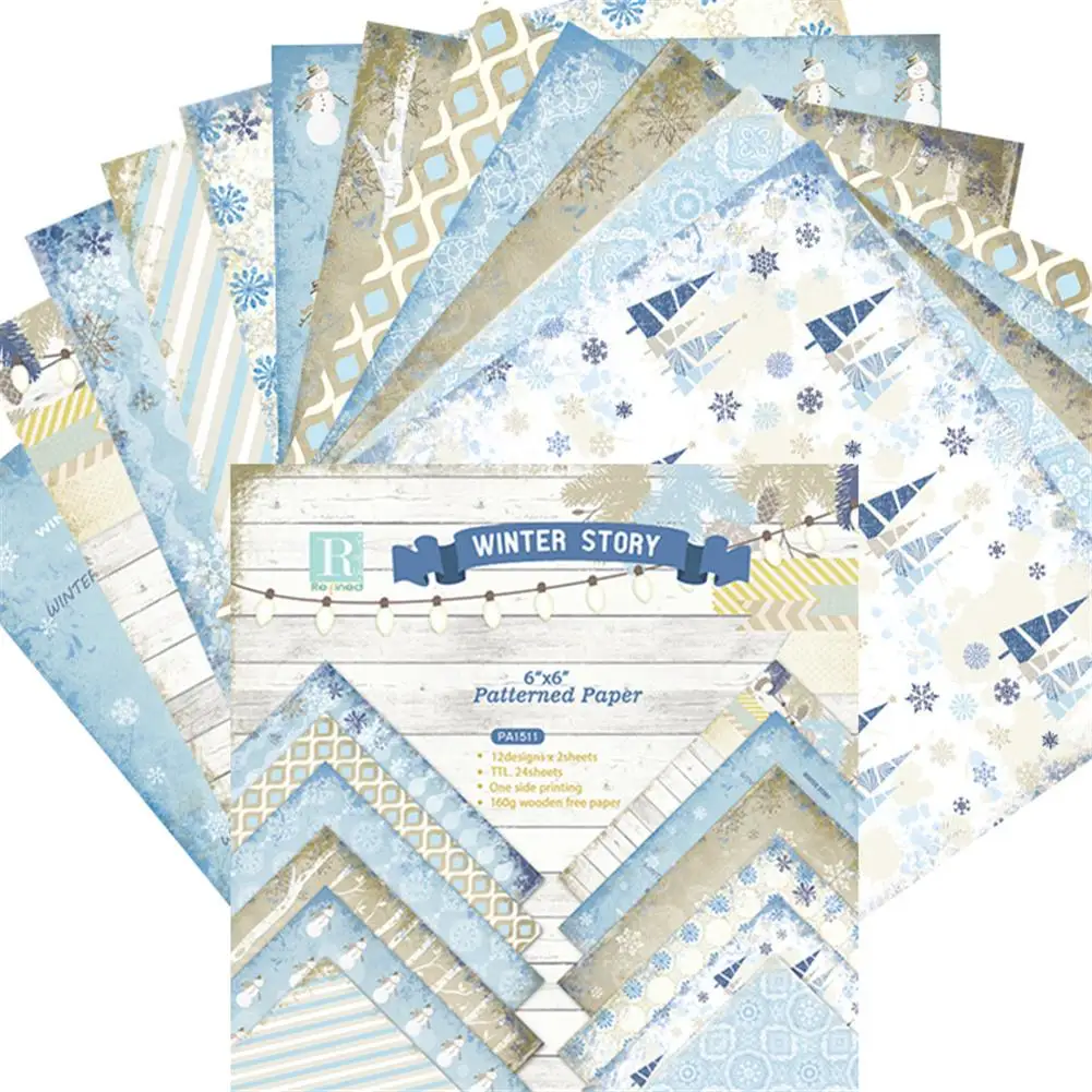 

24Pcs Double-side Printed Colorful Paper Cards for Scrapbooking DIY Projects/Photo Album/Card Making Scrapbooking Craft Decor